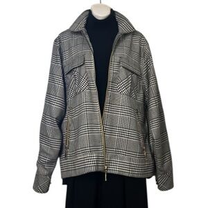 Royal Prestige Woman’s Plaid Zipper Bomber Jacket Sz M